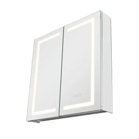Armoire Murale Ou Encastrée-Duoku-Pour Salle De Bain 65x65 Cm-Meuble Toilette Avec Miroir Hd Et Led 3 Couleurs À Intensité Réglable