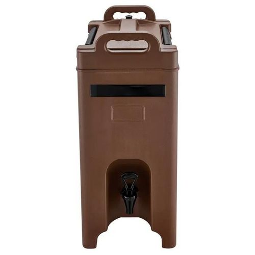 Distributeur de Boissons Isotherme 19 L-Duoku-Marron-Fontaine à Eau Chaude et Froide Non Électrique avec Robinet et Poignée