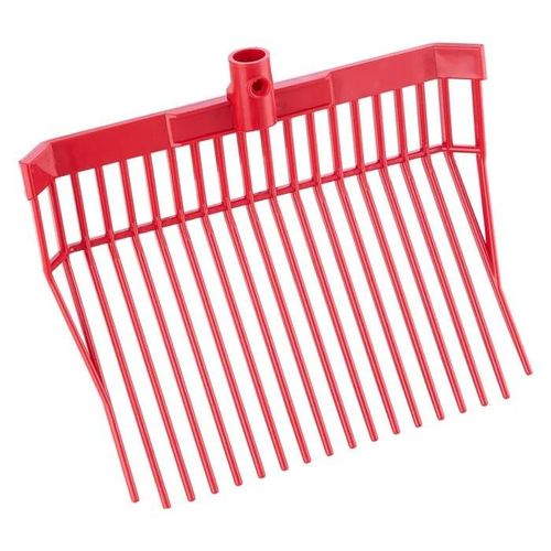 Tête de Rechange pour Fourche à Fumier-Duoku-Lot de 6-Fourche à Foin avec 18 Dents Inclinées en Plastique PP