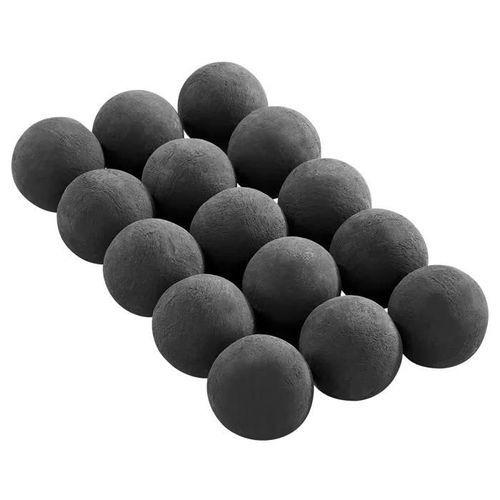 Boules en Céramique-Duoku-pour Cheminée à Gaz-Lot de 15-Pierres de Lave Rondes 7,6 cm-Pierres Décoratives Réutilisables