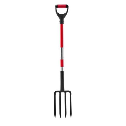 Fourche à Bêcher 4 Dents-Duoku-avec Manche en Fibre Verre-Longueur Totale 114 cm-Poignée en Y Ergonomique-Idéale pour le Jardinage