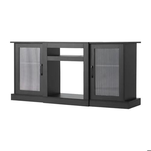 Meuble Tv Pour Téléviseurs Jusqu'à 165 Cm-Duoku-Support Moderne En Bois Avec Éclairage Led-Portes