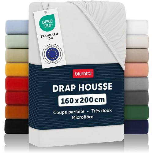 Tianyi-Drap Housse 160 X 200 Cm En Microfibre - Drap Housse 160x200 Cm Certifié Oeko-Tex - Housse Matelas 160x200 - Housse De Matelas 160x200 - Drap House 160 X200 Cm - Drap-Housse 160x200 Ivoire