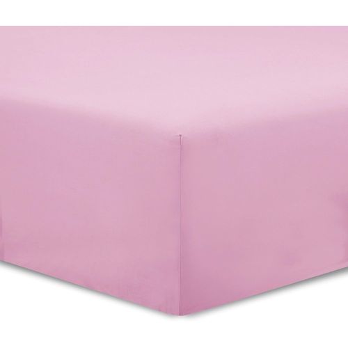 Tianyi-Vision - Drap Housse 200 X 200 Cm - Coloris: Rose - 100% Coton: 57 Fils - 4 Coins Élastiques - Bonnet De 30cm