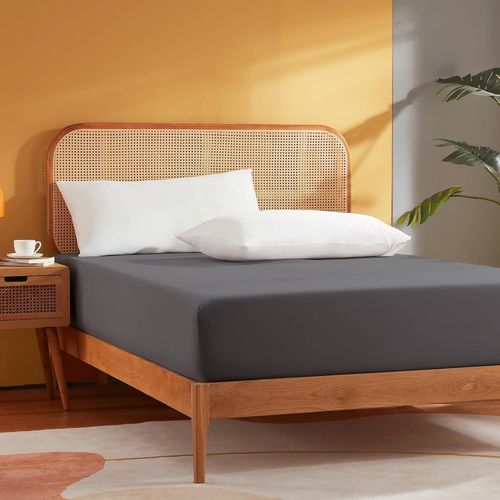 Tianyi-Drap-Housse, 160 X 200 Cm, Poche De 30 Cm De Profondeur, En Microfibre De Polyester Brossé, Gris Foncé