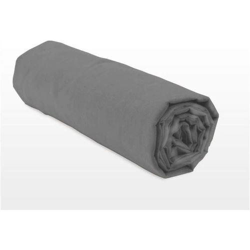 Tianyi-Drap Housse 100% Coton \U2013 57 Fils/Cm² \U2013 Taille 140x190 Cm \U2013 Gris Foncé \U2013 Bonnet 25 Cm \U2013 Tissage Serré \U2013 Doux, Respirant, Lavable