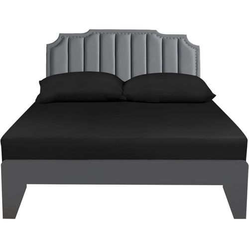 Tianyi-Drap Housse, 90 X 200 Cm 100% Coton 300 Fils/Cm² Drap Housse Doux Et Respirant, Noir