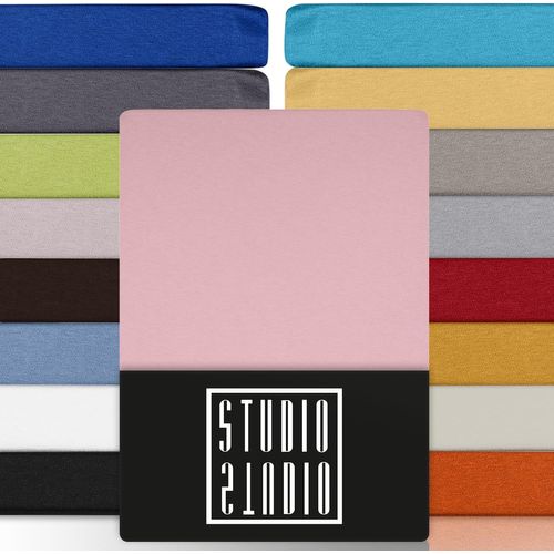 TEPPC-Drap-Housse 90x190cm \u2013 Jersey 100 % Coton Peigné \u2013 Poudre \u2013 Certifié Oeko-TEX \u2013 Infroissable, Extensible \u2013 pour Matelas 15\u201325 cm