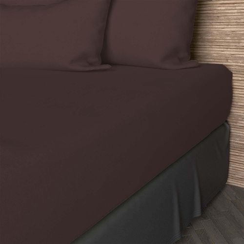 Tianyi-, Drap Housse, Coton 57 Fils, Brun, 160x200 Cm