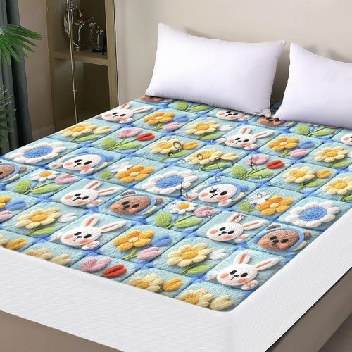 TIANYI-Protège-matelas imperméable à effet 5D - 200 x 200 cm - Housse de matelas imperméable et respirante - Protection contre l'humidité - Pour toutes les saisons