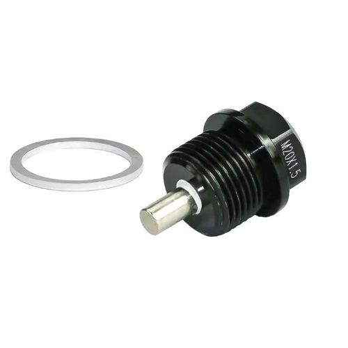 Bouchon De Vidange Magnétique Universel En Alliage D'aluminium Noir M20 X 1,5 Pour Véhicules À Moteur Vis De Vidange Vis De Carter D'huile
