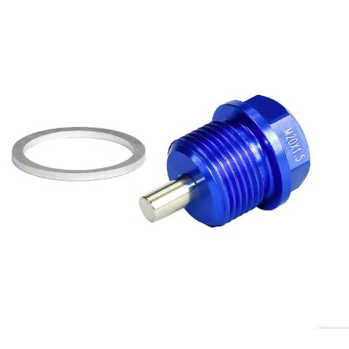 Bouchon De Vidange Magnétique Universel En Alliage D'aluminium Bleu M20 X 1,5 Pour Véhicules À Moteur Vis De Vidange Vis De Carter D'huile
