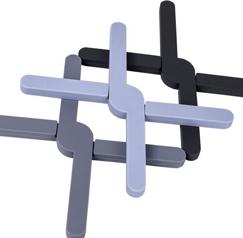 Jexnovashop-Lot De 3 Grands Dessous De Plat Pliables En Silicone En Forme De Croix Pour Casseroles Et Poêles Chaudes, Dessous De Plat En Silicone Pour Fer À Repasser Chaud