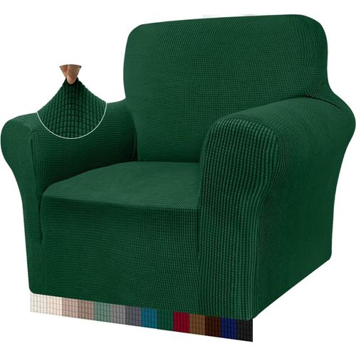 Tianyi-Housse De Canapé Moderne En Jacquard Élastique Pour Salon - Protection Pour Chiens Et Animaux Domestiques (1 Place, Vert Foncé)