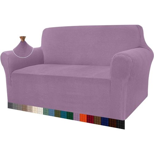 Tianyi-Housse De Canapé Moderne, En Jacquard, Élastique, Pour Le Salon, Idéale Comme Protection Contre Les Chiens Et Les Animaux Domestiques (2 Places, Violette)