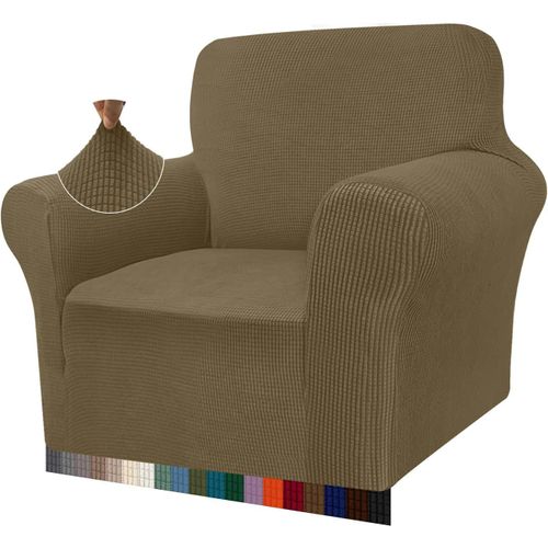 Tianyi-Housse De Canapé Moderne En Jacquard Élastique Pour Salon - Protection Pour Chiens Et Animaux Domestiques (1 Place, Vert Kaki)