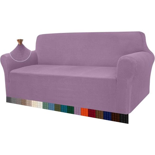 Tianyi-Housse De Canapé Moderne, En Jacquard, Élastique, Pour Le Salon, Idéale Comme Protection Contre Les Chiens Et Les Animaux Domestiques (3 Places, Violette)