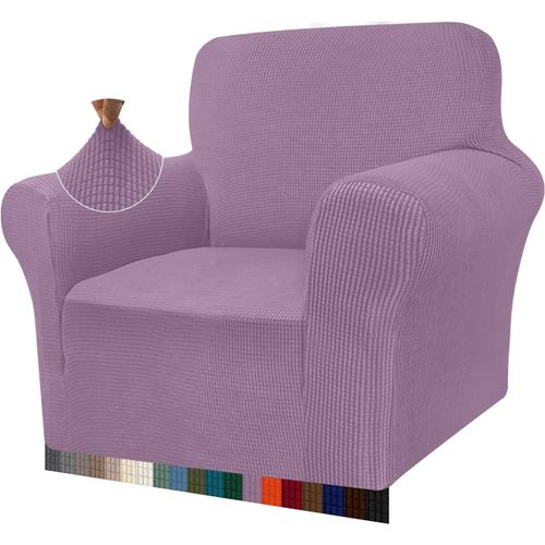 Tianyi-Housse De Canapé Moderne, En Jacquard, Élastique, Pour Le Salon, Protection Contre Les Chiens Et Les Animaux Domestiques (1 Place, Violet)