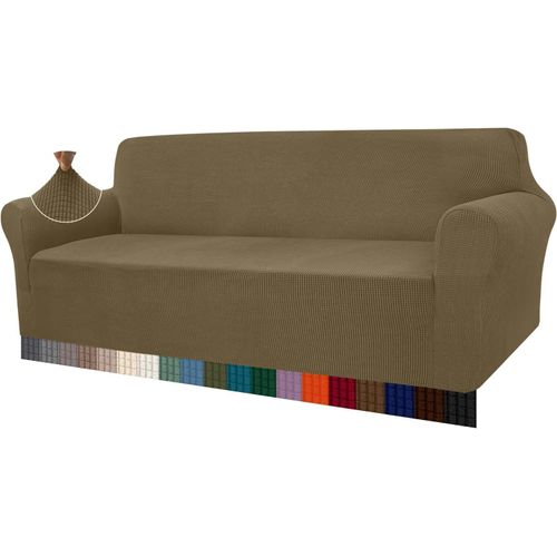 Tianyi-Housse De Canapé Moderne, En Jacquard, Élastique, Pour Le Salon, Idéale Comme Protection Contre Les Chiens Et Les Animaux Domestiques (4 Places, Vert Kaki)