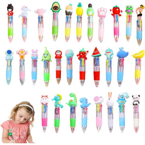Tianyi-Stylos Bille Rétractables 4 Couleurs,30pcs Mini Stylos À Bille Multicolores,Stylo Cadeaux De Fête,Anniversaire,Noël,Multicolores À Stylo Bille Rétractable,Ensemble Stylo Bille,Mini Stylos Bill