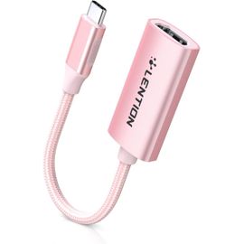 TYE-Adaptateur USB C vers HDMI Convertisseur AV numérique 4K/60Hz Compatible 2023-2016 MacBook Pro 13/14/15/16, Nouvel iPad Pro/Mac Air/Surface, Chromebook, Samsung S20/S10/S9, Plus (Or Rose)