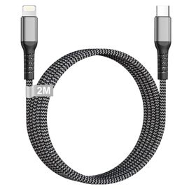 TIANYI-Cable USB C vers Lightning 2M [Certifié MFi], Cable iPhone 2M Câble Charge Rapide Nylon cable Lightning USB C Cordon iphone Fil Chargeur pour iPhone 14 Pro Max/13/12 Mini/11/XS/XR/8 Plus/SE,iP