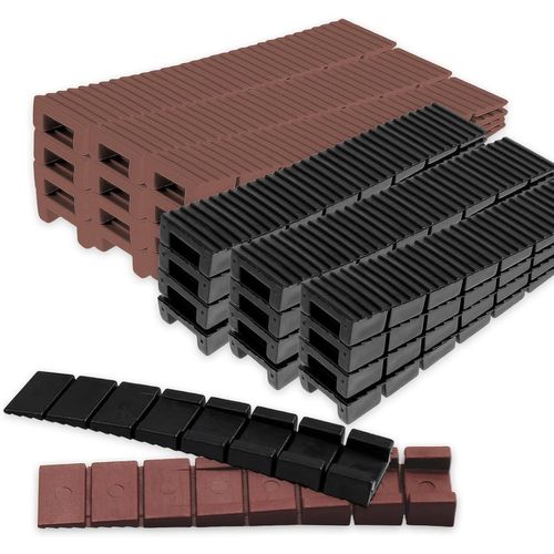 Tianyi-Cales De Meuble, 36 Pièces Cales En Plastique, Cale Meuble Porte Pour Meubles, Tables, Chaises, Armoires, Canapés, Marron Et Noir