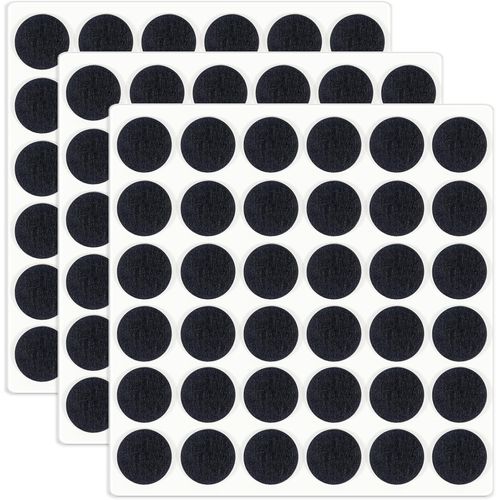Tianyi-15mm Patins En Feutre, 108 Pièces Auto-Adhésifs Patins Pour Meubles, 3mm Épaisseur, Patin Chaise Pour La Maison Sur La Protection Du Sol (Noir)