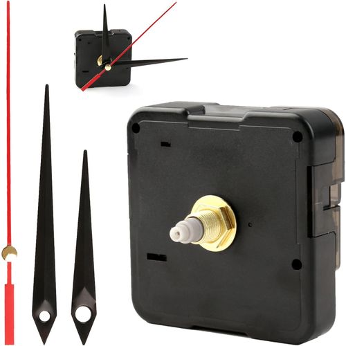 TZF-Mecanisme Horloge, Mecanisme Quartz Horloge Murale, Mécanisme d'Horloge Quartz Silencieux sans Tic-Tac, Kit Complet pour Création d'Horloges, Longueur d'Arbre 16mm, Idéal pour réparation