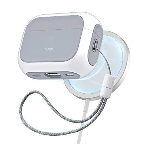ESR ORBIT HALOLOCK MAGSAFE Apple AIRPODS PRO 1 / 2 WHITE, ?tui pour ?couteurs + casque, Blanc