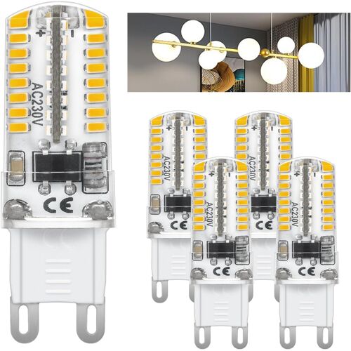 Ampoules Led G9,2.8w Ac 220v 210lm,Remplacement Pour 28w-30w Lampe Halogène,Blanc Naturel 4000k Économie D'énergie Led Petite Ampoule Non Dimmable G9 Ampoule (Lot De 5)[Amp746464]
