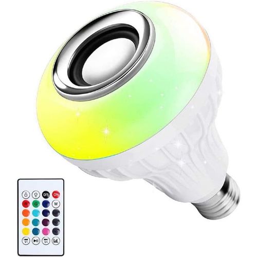 Sjzg-Ampoule Sans Fil Haut-Parleur Bluetooth Musique Ampoule Rvb Smart Musique Ampoule Led Ampoule Changement De Couleur Avec Télécommande Pour Fête Maison Chambre Bar Mariage