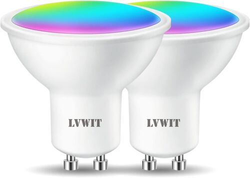 Gu10 Ampoule Connectée Alexa, 4.9w Smart Ampoule Led Avec Wifi 350lm, Compatible Avec Alexa Et Google Assistant,Remplace 35w Ampoule Incandescent, Lot De 2