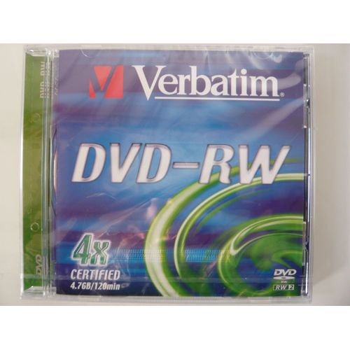 DVD RW Verbatim 4.7GB/120mn 4X