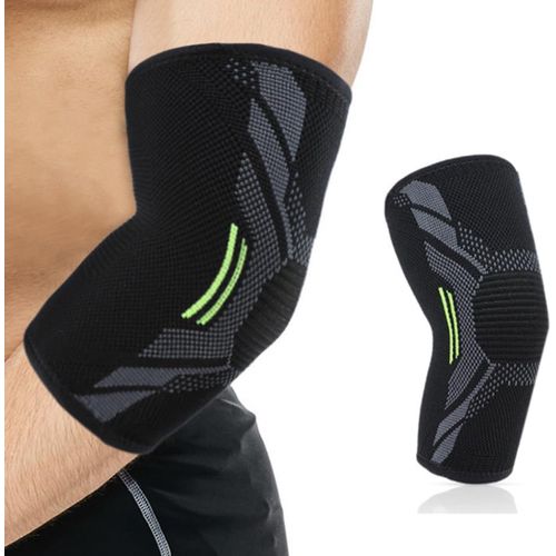 Sept-Manchon De Compression, Manchon De Compression Bras Et Coude, Coudière Tendinite, Pour Tendinites Tendinite Et Épicondylite Tennis Elbow, Pour Hommes Et Femmes, Noir, L