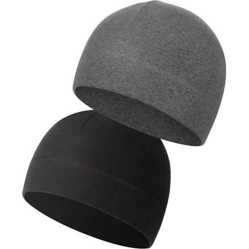 Sept-2 Pièces Bonnet Homme Femme, Léger Bonnet Running Multifonctionnel Skull Cap Chaud Chapeaux Helmet Liner Pour Sport, Sommeil, Casque Moto