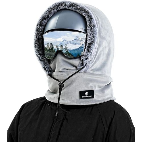 Qxer-Bonnet Cagoule Housse De Casque Pour Homme Femme Polaire Cache Oreille Tour De Cou Couvre Casque Ski Masque Cagoule