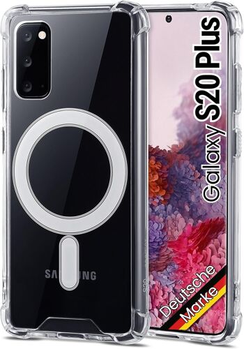 SJZG-Coque De Protection Pour Samsung Galaxy S20 Plus, Protection Supérieure Et Force Magnétique, Transparente, Coque De Protection Magnétique Pour Samsung S20 Plus, Accessoire Magsafe, Coque