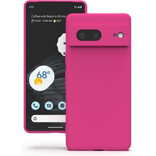 Coque Pour Google Pixel 7, Housse En Silicone Doux Avec Découpes Précises Pour Caméra, Design Ultra Mince, Protection 360° À Bords Surélevés - Magenta