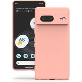 Coque Pour Google Pixel 7, Housse En Silicone Doux Avec Découpes Précises Pour Caméra, Design Ultra Mince, Protection 360° À Bords Surélevés - Rose