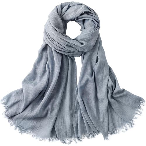 Sept-Camilife Femme Homme Foulard Longue En Viscose Etole Foulard À Cheveux Protection Solaire Grande Foulard De Plage Avec Franges Super Doux Confortable Pour Le Printemp Simple Basic 95×195cm - Uni
