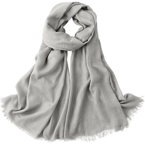 Sept-Camilife Femme Homme Foulard Longue En Viscose Etole Foulard À Cheveux Protection Solaire Grande Foulard De Plage Avec Franges Super Doux Confortable Pour Le Printemp Simple Basic 95×195cm - Uni
