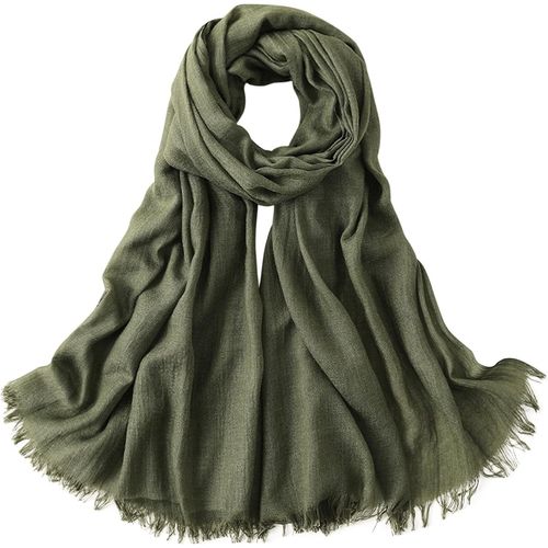 Sept-Camilife Femme Homme Foulard Longue En Viscose Etole Foulard À Cheveux Protection Solaire Grande Foulard De Plage Avec Franges Super Doux Confortable Pour Le Printemp Simple Basic 95×195cm - Uni