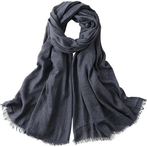 Sept-Camilife Femme Homme Foulard Longue En Viscose Etole Foulard À Cheveux Protection Solaire Grande Foulard De Plage Avec Franges Super Doux Confortable Pour Le Printemp Simple Basic 95×195cm - Uni