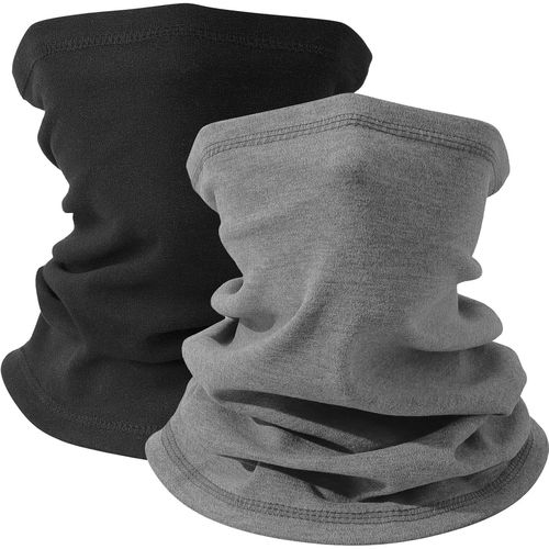Sept-2 Pièces Tour De Cou Femme Homme Unisex Hiver Écharpe Polaire Cache Cou, Snow Snood Chaud, Cache-Cou Windproof Pour Course À Pied, Randonnée, Moto, Vélo, Ski