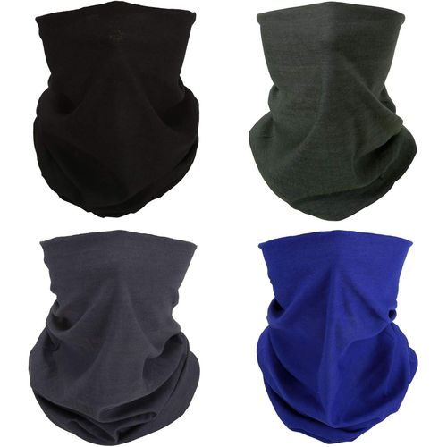 Qxer-4 Bandeau Bandana Cagoule Demi Masque Bouclier Tête Écharpe De Cheveux Cache-Cou Chapeau Polyvalent Pour Femmes Hommes Respirant Réutilisable Lavable Noir Gris Bleu Vert Armée