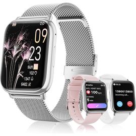 New Montre Intelligente Pour Femme Avec Appels, 1,83"" Hd Watch Cycle Menstruel Spo2 Moniteur De Sommeil Sports Ip68 Cardiofréquencemètre Fitness Tracker Pour Ios Android (Argent)[Z1292]