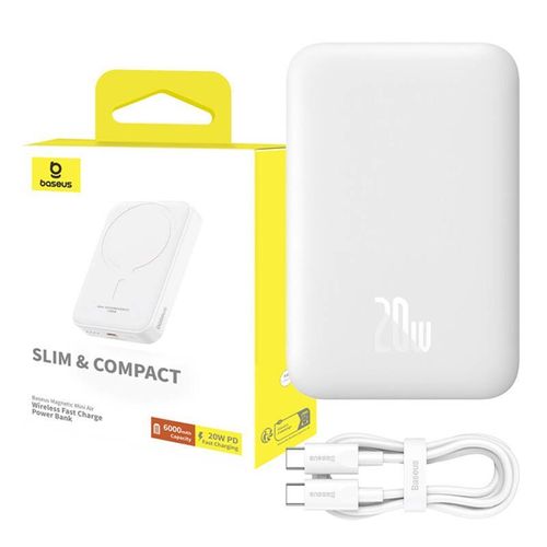 Powerbank Baseus Magnétique 20w 6000mah Blanc