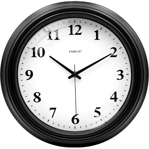 KALANKA-Grande Horloge Murale Vintage Noire 30 cm - Horloge Silencieuse sans Tic Tac pour Salon, Cuisine, Bureau, Chambre