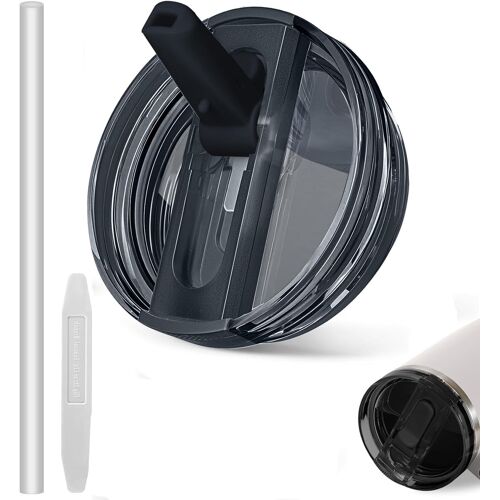 Acdsgd-Couvercle Anti-Fuite De 1200 Ml Pour Tasse Stanley, Gobelet Avec Paille À Rabat Amovible (Noir, 1 Pièce)